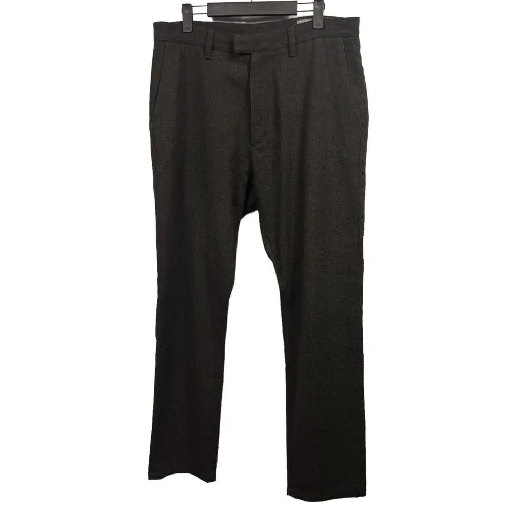 Dunderdon Men's Wool Blend Pants Size 34 x 32 Dark Brown